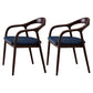 Traditional Style Ash Wood Chair Open Back Arm Dining Kitchen Chairs Set Dark Blue 2 Piece Set Clearhalo ' kitchen&dining_furn' 'Dining Chairs' 'Dining Tables & Seating' 'dining_chair' 'furn' 'furn_dining_chair' 'Furniture' 'furniture_dining_chair' 'Kitchen & Dining Furniture' 'kitchen' 4103736