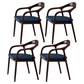 Traditional Style Ash Wood Chair Open Back Arm Dining Kitchen Chairs Set Dark Blue 4 Piece Set Clearhalo ' kitchen&dining_furn' 'Dining Chairs' 'Dining Tables & Seating' 'dining_chair' 'furn' 'furn_dining_chair' 'Furniture' 'furniture_dining_chair' 'Kitchen & Dining Furniture' 'kitchen' 4103737