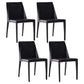 European Design Leather Chairs Solid Back Side Kitchen Dining Chair Set Black 4 Piece Set Clearhalo ' kitchen&dining_furn' 'Dining Chairs' 'Dining Tables & Seating' 'dining_chair' 'furn' 'furn_dining_chair' 'Furniture' 'furniture_dining_chair' 'Kitchen & Dining Furniture' 'kitchen' 4103743