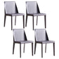 European Design Leather Chairs Solid Back Side Kitchen Dining Chair Set Dark Gray 4 Piece Set Clearhalo ' kitchen&dining_furn' 'Dining Chairs' 'Dining Tables & Seating' 'dining_chair' 'furn' 'furn_dining_chair' 'Furniture' 'furniture_dining_chair' 'Kitchen & Dining Furniture' 'kitchen' 4103750
