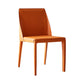 European Design Leather Chairs Solid Back Side Kitchen Dining Chair Set Orange-Red 1 Piece Clearhalo ' kitchen&dining_furn' 'Dining Chairs' 'Dining Tables & Seating' 'dining_chair' 'furn' 'furn_dining_chair' 'Furniture' 'furniture_dining_chair' 'Kitchen & Dining Furniture' 'kitchen' 4103758
