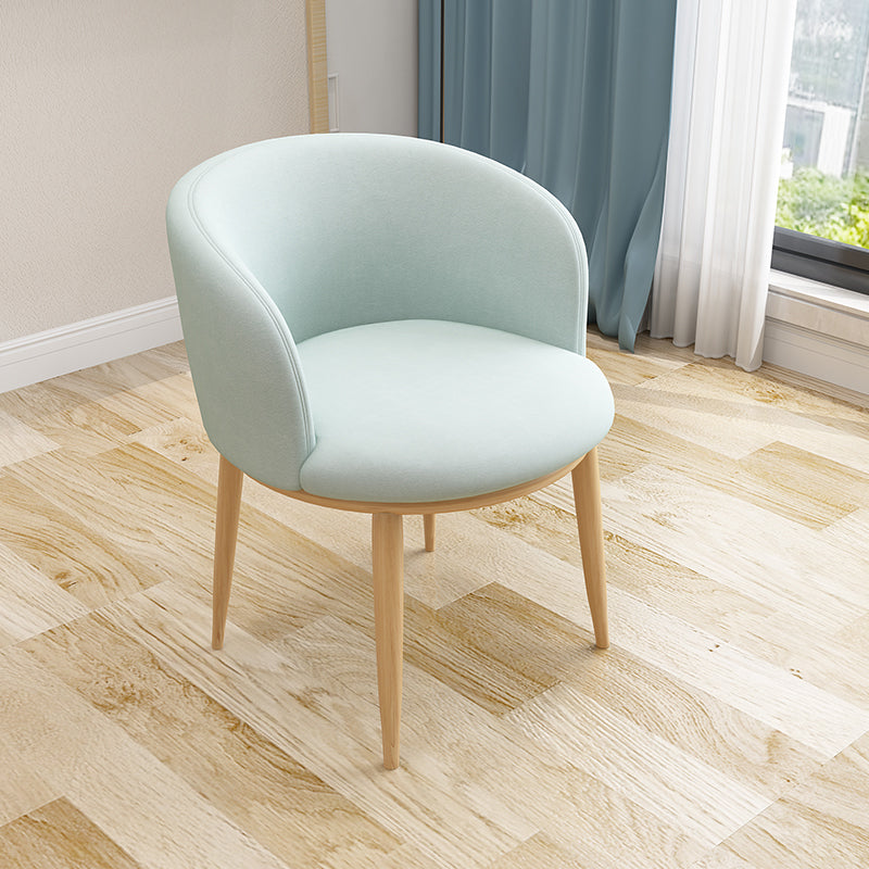 Scandinavian Side Chair Indoor Parsons Back Metal Upholstered Dining Room Chair White-Green 1 Piece Natural Wood Clearhalo ' kitchen&dining_furn' 'Dining Chairs' 'Dining Tables & Seating' 'dining_chair' 'furn' 'furn_dining_chair' 'Furniture' 'furniture_dining_chair' 'Kitchen & Dining Furniture' 'kitchen' 4103766