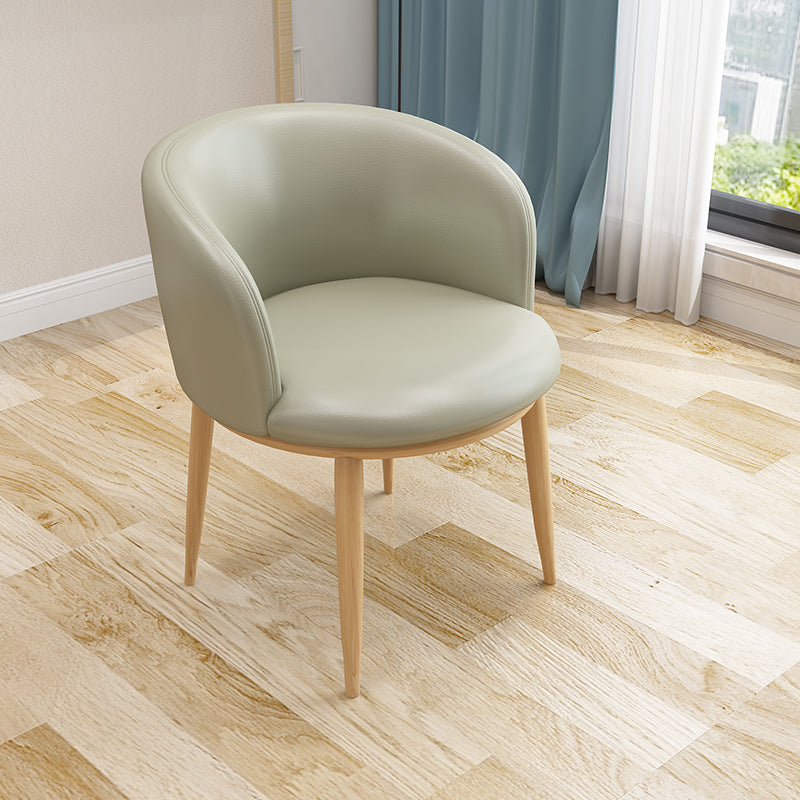 Scandinavian Side Chair Indoor Parsons Back Metal Upholstered Dining Room Chair Grey 1 Piece Natural Wood Clearhalo ' kitchen&dining_furn' 'Dining Chairs' 'Dining Tables & Seating' 'dining_chair' 'furn' 'furn_dining_chair' 'Furniture' 'furniture_dining_chair' 'Kitchen & Dining Furniture' 'kitchen' 4103769