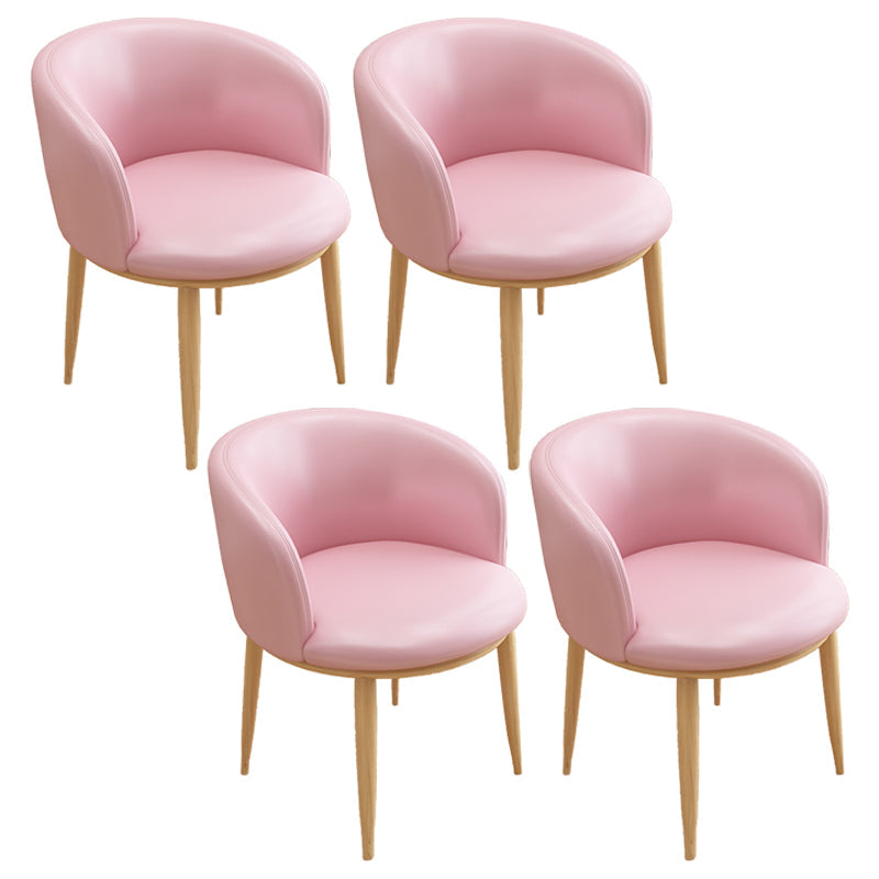 Scandinavian Side Chair Indoor Parsons Back Metal Upholstered Dining Room Chair Pink 4 Piece Set Natural Wood Clearhalo ' kitchen&dining_furn' 'Dining Chairs' 'Dining Tables & Seating' 'dining_chair' 'furn' 'furn_dining_chair' 'Furniture' 'furniture_dining_chair' 'Kitchen & Dining Furniture' 'kitchen' 4103777