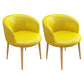 Scandinavian Side Chair Indoor Parsons Back Metal Upholstered Dining Room Chair Yellow 2 Piece Set Natural Wood Clearhalo ' kitchen&dining_furn' 'Dining Chairs' 'Dining Tables & Seating' 'dining_chair' 'furn' 'furn_dining_chair' 'Furniture' 'furniture_dining_chair' 'Kitchen & Dining Furniture' 'kitchen' 4103782