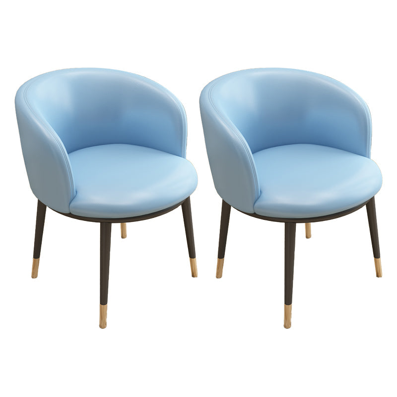 Scandinavian Side Chair Indoor Parsons Back Metal Upholstered Dining Room Chair Sky Blue 2 Piece Set Brass Gold Clearhalo ' kitchen&dining_furn' 'Dining Chairs' 'Dining Tables & Seating' 'dining_chair' 'furn' 'furn_dining_chair' 'Furniture' 'furniture_dining_chair' 'Kitchen & Dining Furniture' 'kitchen' 4103785