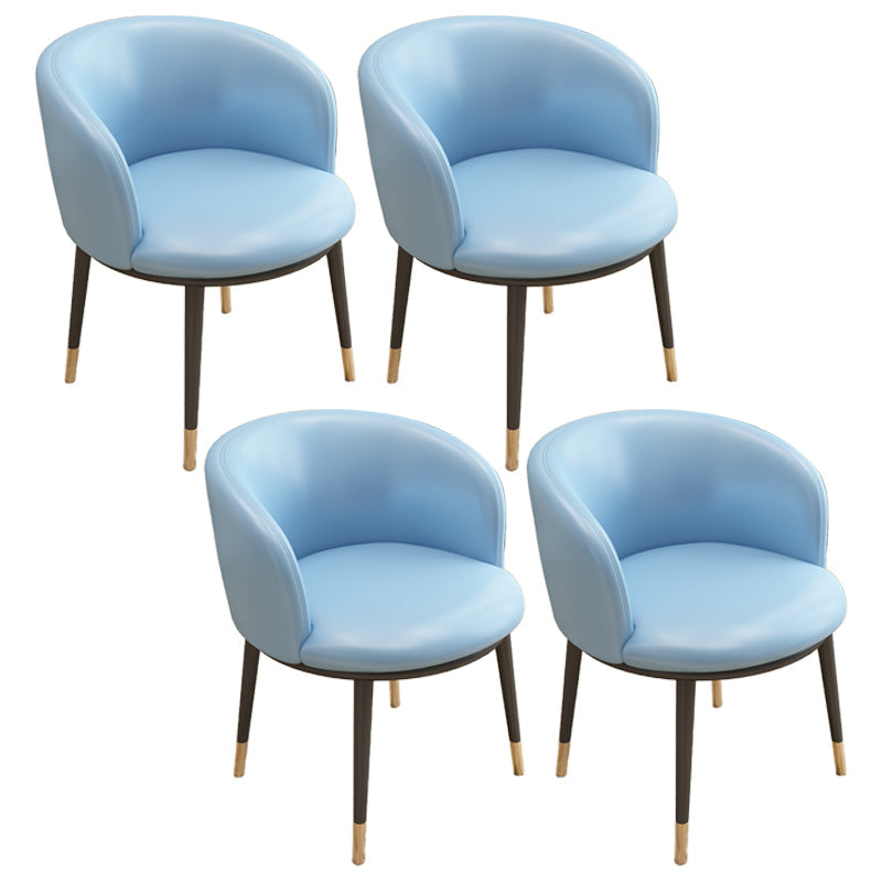 Scandinavian Side Chair Indoor Parsons Back Metal Upholstered Dining Room Chair Sky Blue 4 Piece Set Brass Gold Clearhalo ' kitchen&dining_furn' 'Dining Chairs' 'Dining Tables & Seating' 'dining_chair' 'furn' 'furn_dining_chair' 'Furniture' 'furniture_dining_chair' 'Kitchen & Dining Furniture' 'kitchen' 4103786