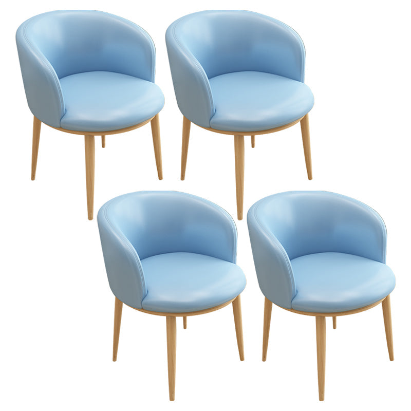 Scandinavian Side Chair Indoor Parsons Back Metal Upholstered Dining Room Chair Sky Blue 4 Piece Set Natural Wood Clearhalo ' kitchen&dining_furn' 'Dining Chairs' 'Dining Tables & Seating' 'dining_chair' 'furn' 'furn_dining_chair' 'Furniture' 'furniture_dining_chair' 'Kitchen & Dining Furniture' 'kitchen' 4103789