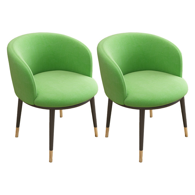 Scandinavian Side Chair Indoor Parsons Back Metal Upholstered Dining Room Chair Green 2 Piece Set Brass Gold Clearhalo ' kitchen&dining_furn' 'Dining Chairs' 'Dining Tables & Seating' 'dining_chair' 'furn' 'furn_dining_chair' 'Furniture' 'furniture_dining_chair' 'Kitchen & Dining Furniture' 'kitchen' 4103790