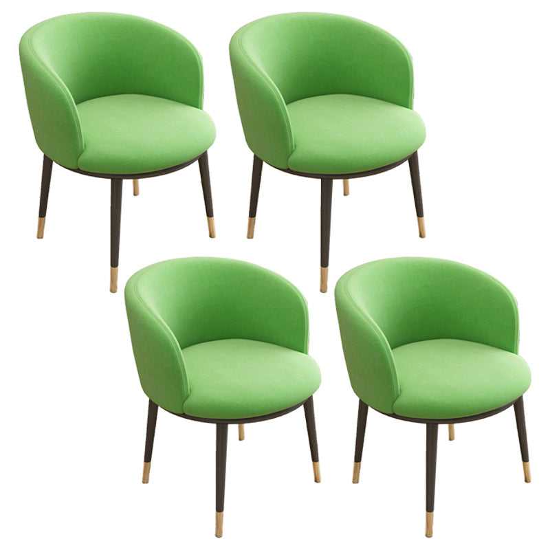 Scandinavian Side Chair Indoor Parsons Back Metal Upholstered Dining Room Chair Green 4 Piece Set Brass Gold Clearhalo ' kitchen&dining_furn' 'Dining Chairs' 'Dining Tables & Seating' 'dining_chair' 'furn' 'furn_dining_chair' 'Furniture' 'furniture_dining_chair' 'Kitchen & Dining Furniture' 'kitchen' 4103791