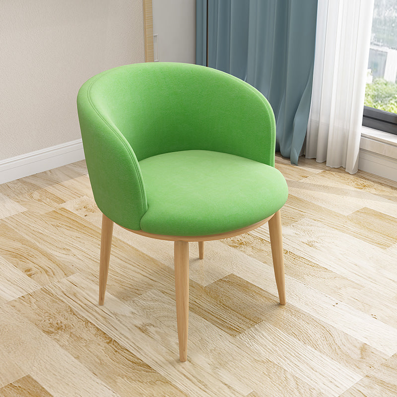 Scandinavian Side Chair Indoor Parsons Back Metal Upholstered Dining Room Chair Green 1 Piece Natural Wood Clearhalo ' kitchen&dining_furn' 'Dining Chairs' 'Dining Tables & Seating' 'dining_chair' 'furn' 'furn_dining_chair' 'Furniture' 'furniture_dining_chair' 'Kitchen & Dining Furniture' 'kitchen' 4103792
