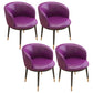 Scandinavian Side Chair Indoor Parsons Back Metal Upholstered Dining Room Chair Purple 4 Piece Set Brass Gold Clearhalo ' kitchen&dining_furn' 'Dining Chairs' 'Dining Tables & Seating' 'dining_chair' 'furn' 'furn_dining_chair' 'Furniture' 'furniture_dining_chair' 'Kitchen & Dining Furniture' 'kitchen' 4103797