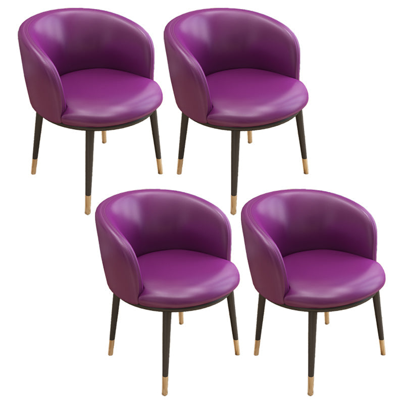 Scandinavian Side Chair Indoor Parsons Back Metal Upholstered Dining Room Chair Purple 4 Piece Set Brass Gold Clearhalo ' kitchen&dining_furn' 'Dining Chairs' 'Dining Tables & Seating' 'dining_chair' 'furn' 'furn_dining_chair' 'Furniture' 'furniture_dining_chair' 'Kitchen & Dining Furniture' 'kitchen' 4103797