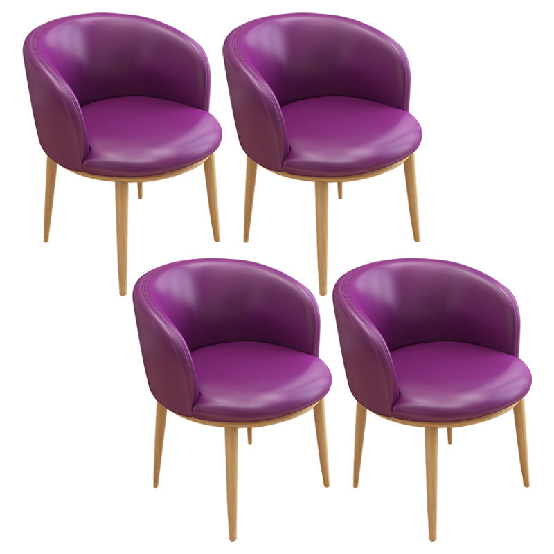 Scandinavian Side Chair Indoor Parsons Back Metal Upholstered Dining Room Chair Purple 4 Piece Set Natural Wood Clearhalo ' kitchen&dining_furn' 'Dining Chairs' 'Dining Tables & Seating' 'dining_chair' 'furn' 'furn_dining_chair' 'Furniture' 'furniture_dining_chair' 'Kitchen & Dining Furniture' 'kitchen' 4103800