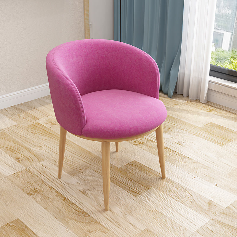 Scandinavian Side Chair Indoor Parsons Back Metal Upholstered Dining Room Chair Rose Red 1 Piece Natural Wood Clearhalo ' kitchen&dining_furn' 'Dining Chairs' 'Dining Tables & Seating' 'dining_chair' 'furn' 'furn_dining_chair' 'Furniture' 'furniture_dining_chair' 'Kitchen & Dining Furniture' 'kitchen' 4103804