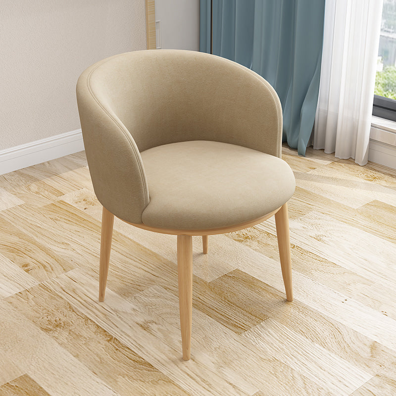 Scandinavian Side Chair Indoor Parsons Back Metal Upholstered Dining Room Chair Khaki 1 Piece Natural Wood Clearhalo ' kitchen&dining_furn' 'Dining Chairs' 'Dining Tables & Seating' 'dining_chair' 'furn' 'furn_dining_chair' 'Furniture' 'furniture_dining_chair' 'Kitchen & Dining Furniture' 'kitchen' 4103810