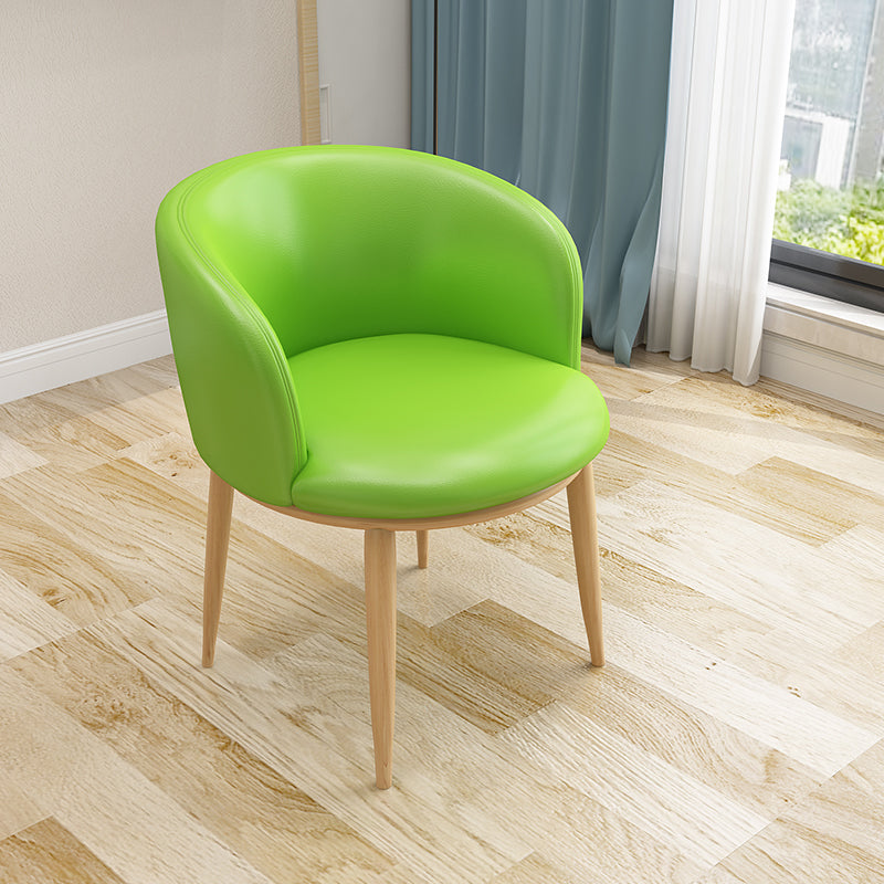 Scandinavian Side Chair Indoor Parsons Back Metal Upholstered Dining Room Chair Fluorescent Green 1 Piece Natural Wood Clearhalo ' kitchen&dining_furn' 'Dining Chairs' 'Dining Tables & Seating' 'dining_chair' 'furn' 'furn_dining_chair' 'Furniture' 'furniture_dining_chair' 'Kitchen & Dining Furniture' 'kitchen' 4103825