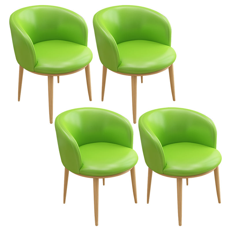 Scandinavian Side Chair Indoor Parsons Back Metal Upholstered Dining Room Chair Fluorescent Green 4 Piece Set Natural Wood Clearhalo ' kitchen&dining_furn' 'Dining Chairs' 'Dining Tables & Seating' 'dining_chair' 'furn' 'furn_dining_chair' 'Furniture' 'furniture_dining_chair' 'Kitchen & Dining Furniture' 'kitchen' 4103827