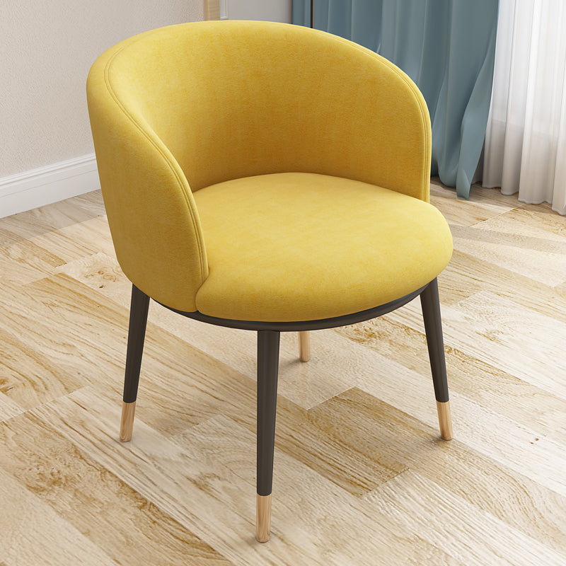 Scandinavian Side Chair Indoor Parsons Back Metal Upholstered Dining Room Chair Ginger 1 Piece Brass Gold Clearhalo ' kitchen&dining_furn' 'Dining Chairs' 'Dining Tables & Seating' 'dining_chair' 'furn' 'furn_dining_chair' 'Furniture' 'furniture_dining_chair' 'Kitchen & Dining Furniture' 'kitchen' 4103828