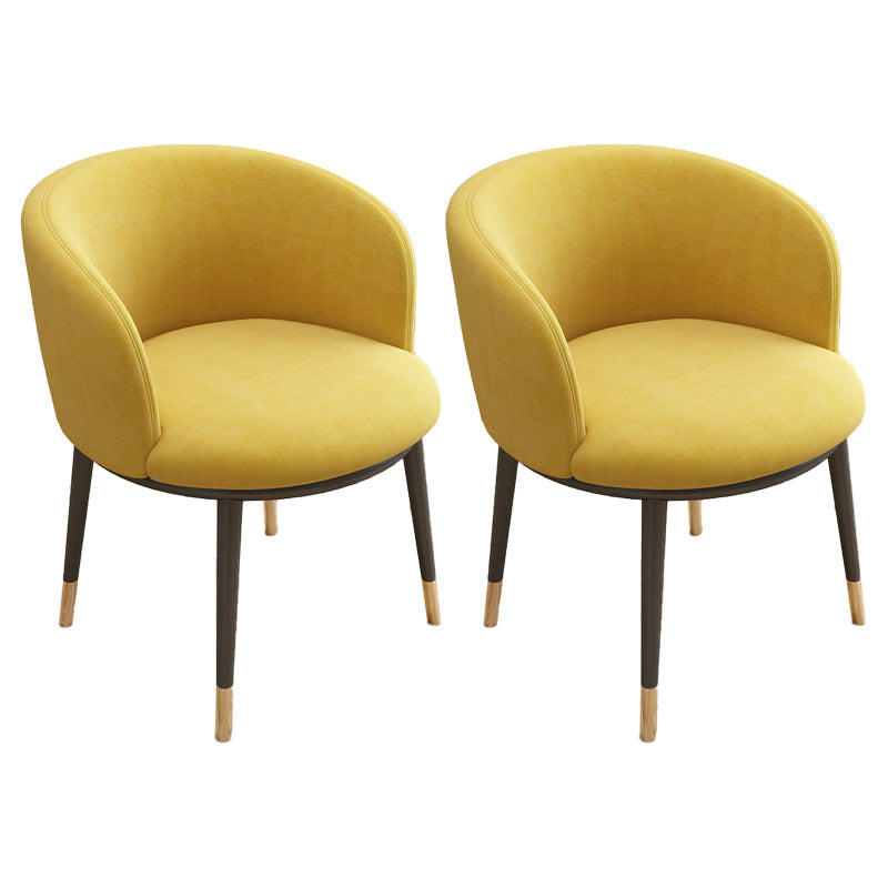 Scandinavian Side Chair Indoor Parsons Back Metal Upholstered Dining Room Chair Ginger 2 Piece Set Brass Gold Clearhalo ' kitchen&dining_furn' 'Dining Chairs' 'Dining Tables & Seating' 'dining_chair' 'furn' 'furn_dining_chair' 'Furniture' 'furniture_dining_chair' 'Kitchen & Dining Furniture' 'kitchen' 4103829