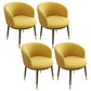 Scandinavian Side Chair Indoor Parsons Back Metal Upholstered Dining Room Chair Ginger 4 Piece Set Brass Gold Clearhalo ' kitchen&dining_furn' 'Dining Chairs' 'Dining Tables & Seating' 'dining_chair' 'furn' 'furn_dining_chair' 'Furniture' 'furniture_dining_chair' 'Kitchen & Dining Furniture' 'kitchen' 4103830