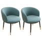 Scandinavian Side Chair Indoor Parsons Back Metal Upholstered Dining Room Chair Navy 2 Piece Set Brass Gold Clearhalo ' kitchen&dining_furn' 'Dining Chairs' 'Dining Tables & Seating' 'dining_chair' 'furn' 'furn_dining_chair' 'Furniture' 'furniture_dining_chair' 'Kitchen & Dining Furniture' 'kitchen' 4103834