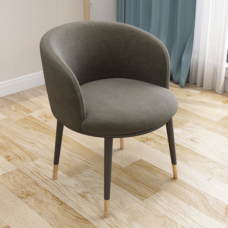Scandinavian Side Chair Indoor Parsons Back Metal Upholstered Dining Room Chair Taupe 1 Piece Brass Gold Clearhalo ' kitchen&dining_furn' 'Dining Chairs' 'Dining Tables & Seating' 'dining_chair' 'furn' 'furn_dining_chair' 'Furniture' 'furniture_dining_chair' 'Kitchen & Dining Furniture' 'kitchen' 4103839