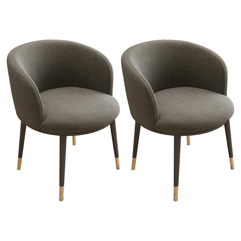 Scandinavian Side Chair Indoor Parsons Back Metal Upholstered Dining Room Chair Taupe 2 Piece Set Brass Gold Clearhalo ' kitchen&dining_furn' 'Dining Chairs' 'Dining Tables & Seating' 'dining_chair' 'furn' 'furn_dining_chair' 'Furniture' 'furniture_dining_chair' 'Kitchen & Dining Furniture' 'kitchen' 4103840