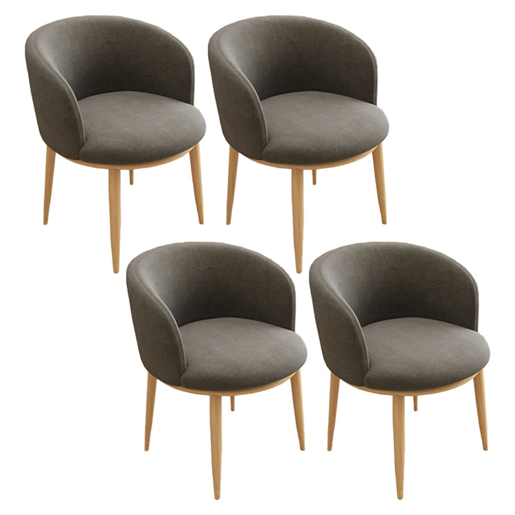 Scandinavian Side Chair Indoor Parsons Back Metal Upholstered Dining Room Chair Taupe 4 Piece Set Natural Wood Clearhalo ' kitchen&dining_furn' 'Dining Chairs' 'Dining Tables & Seating' 'dining_chair' 'furn' 'furn_dining_chair' 'Furniture' 'furniture_dining_chair' 'Kitchen & Dining Furniture' 'kitchen' 4103844
