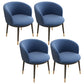 Scandinavian Side Chair Indoor Parsons Back Metal Upholstered Dining Room Chair Dark Blue 4 Piece Set Brass Gold Clearhalo ' kitchen&dining_furn' 'Dining Chairs' 'Dining Tables & Seating' 'dining_chair' 'furn' 'furn_dining_chair' 'Furniture' 'furniture_dining_chair' 'Kitchen & Dining Furniture' 'kitchen' 4103852