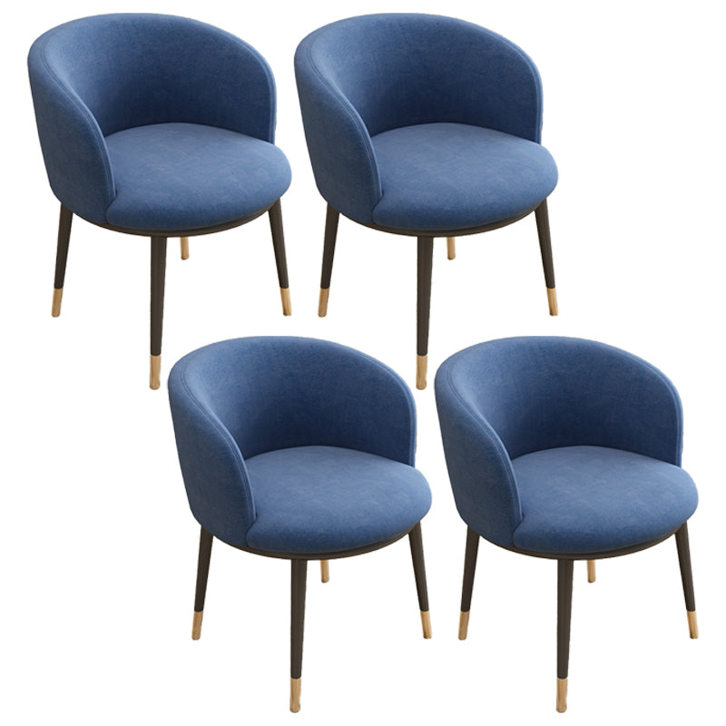 Scandinavian Side Chair Indoor Parsons Back Metal Upholstered Dining Room Chair Dark Blue 4 Piece Set Brass Gold Clearhalo ' kitchen&dining_furn' 'Dining Chairs' 'Dining Tables & Seating' 'dining_chair' 'furn' 'furn_dining_chair' 'Furniture' 'furniture_dining_chair' 'Kitchen & Dining Furniture' 'kitchen' 4103852