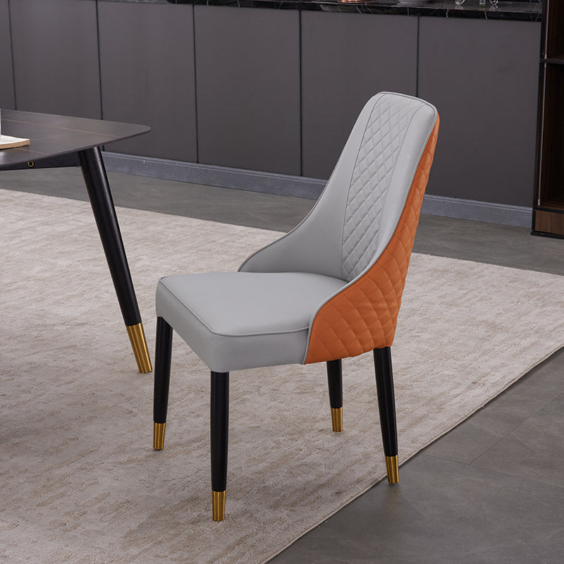 Scandinavian Style Metal Chair Kitchen Dining Parsons Chair (Set of 2) Clearhalo ' kitchen&dining_furn' 'Dining Chairs' 'Dining Tables & Seating' 'dining_chair' 'furn' 'furn_dining_chair' 'Furniture' 'furniture_dining_chair' 'Kitchen & Dining Furniture' 'kitchen' 4103860