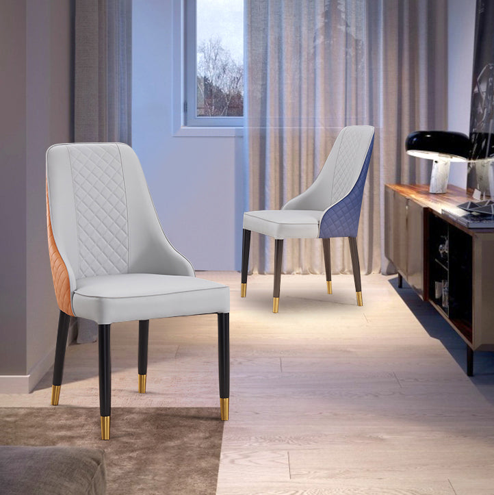 Scandinavian Style Metal Chair Kitchen Dining Parsons Chair (Set of 2) Clearhalo ' kitchen&dining_furn' 'Dining Chairs' 'Dining Tables & Seating' 'dining_chair' 'furn' 'furn_dining_chair' 'Furniture' 'furniture_dining_chair' 'Kitchen & Dining Furniture' 'kitchen' 4103872