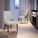 Scandinavian Style Metal Chair Kitchen Dining Parsons Chair (Set of 2) Clearhalo ' kitchen&dining_furn' 'Dining Chairs' 'Dining Tables & Seating' 'dining_chair' 'furn' 'furn_dining_chair' 'Furniture' 'furniture_dining_chair' 'Kitchen & Dining Furniture' 'kitchen' 4103872