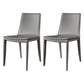Simple Design Leather Chairs Dining Room Solid Back Side Chair (Set of 2) Grey Clearhalo ' kitchen&dining_furn' 'Dining Chairs' 'Dining Tables & Seating' 'dining_chair' 'furn' 'furn_dining_chair' 'Furniture' 'furniture_dining_chair' 'Kitchen & Dining Furniture' 'kitchen' 4103876
