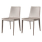 Simple Design Leather Chairs Dining Room Solid Back Side Chair (Set of 2) Light Khaki Clearhalo ' kitchen&dining_furn' 'Dining Chairs' 'Dining Tables & Seating' 'dining_chair' 'furn' 'furn_dining_chair' 'Furniture' 'furniture_dining_chair' 'Kitchen & Dining Furniture' 'kitchen' 4103880