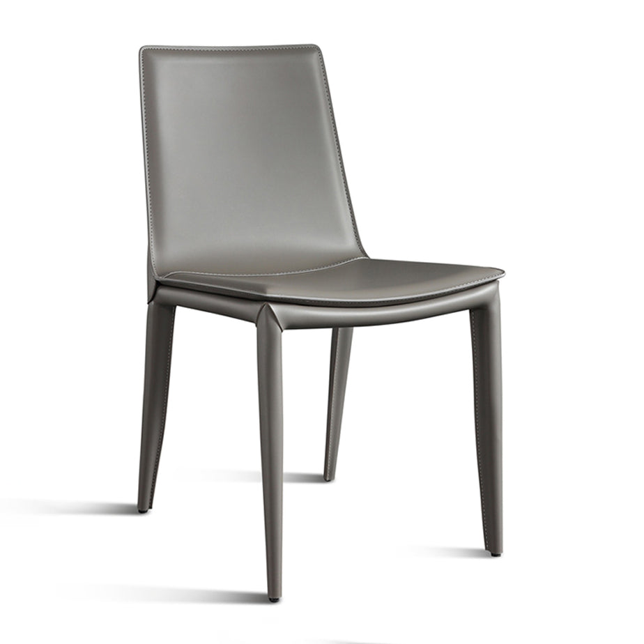 Simple Design Leather Chairs Dining Room Solid Back Side Chair (Set of 2) Clearhalo ' kitchen&dining_furn' 'Dining Chairs' 'Dining Tables & Seating' 'dining_chair' 'furn' 'furn_dining_chair' 'Furniture' 'furniture_dining_chair' 'Kitchen & Dining Furniture' 'kitchen' 4103883