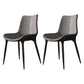 Modern Style Leather Dining Arm Chairs Solid Back Upholstered Chairs (Set of 2) Grey Clearhalo ' kitchen&dining_furn' 'Dining Chairs' 'Dining Tables & Seating' 'dining_chair' 'furn' 'furn_dining_chair' 'Furniture' 'furniture_dining_chair' 'Kitchen & Dining Furniture' 'kitchen' 4103890