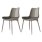 Modern Style Leather Dining Arm Chairs Solid Back Upholstered Chairs (Set of 2) Light Gray Clearhalo ' kitchen&dining_furn' 'Dining Chairs' 'Dining Tables & Seating' 'dining_chair' 'furn' 'furn_dining_chair' 'Furniture' 'furniture_dining_chair' 'Kitchen & Dining Furniture' 'kitchen' 4103891