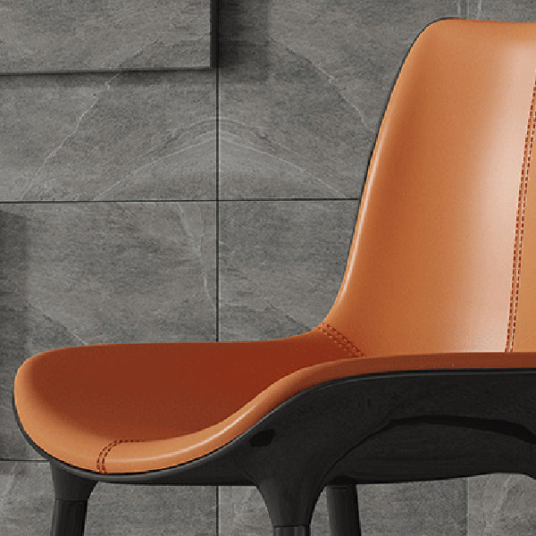 Modern Style Leather Dining Arm Chairs Solid Back Upholstered Chairs (Set of 2) Clearhalo ' kitchen&dining_furn' 'Dining Chairs' 'Dining Tables & Seating' 'dining_chair' 'furn' 'furn_dining_chair' 'Furniture' 'furniture_dining_chair' 'Kitchen & Dining Furniture' 'kitchen' 4103899