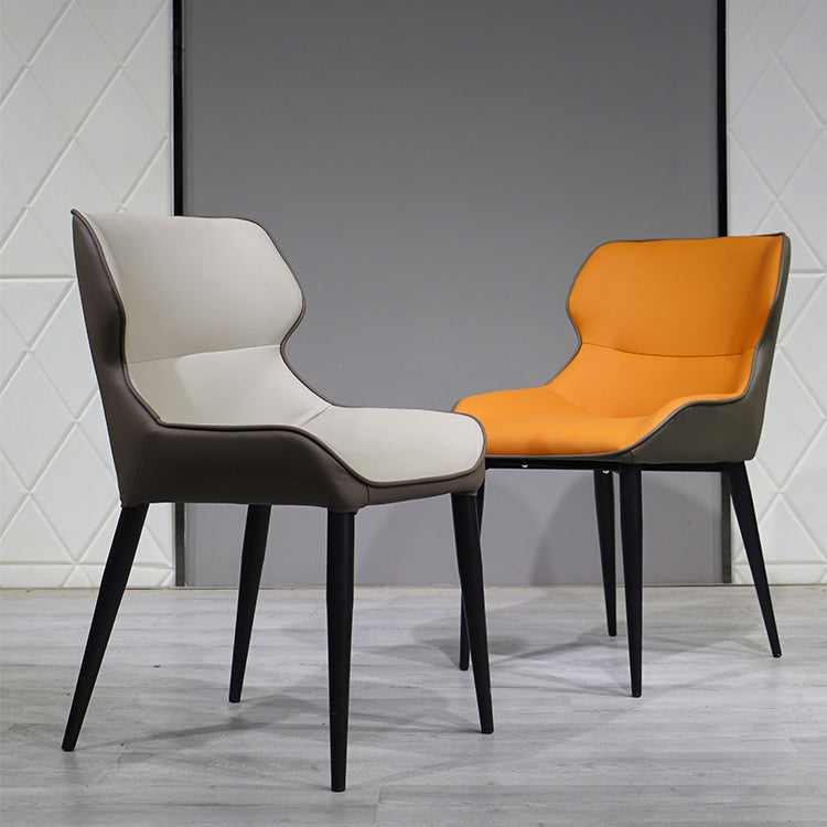 Industrial Home Arm Chair Wingback Metal Upholstered Dining Room Chair (Set of 2) Clearhalo ' kitchen&dining_furn' 'Dining Chairs' 'Dining Tables & Seating' 'dining_chair' 'furn' 'furn_dining_chair' 'Furniture' 'furniture_dining_chair' 'Kitchen & Dining Furniture' 'kitchen' 4103908