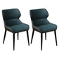 Industrial Home Arm Chair Wingback Metal Upholstered Dining Room Chair (Set of 2) Blackish Green Clearhalo ' kitchen&dining_furn' 'Dining Chairs' 'Dining Tables & Seating' 'dining_chair' 'furn' 'furn_dining_chair' 'Furniture' 'furniture_dining_chair' 'Kitchen & Dining Furniture' 'kitchen' 4103910