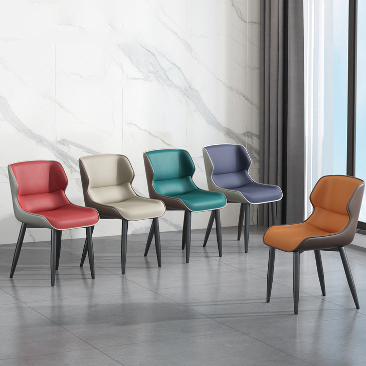 Industrial Home Arm Chair Wingback Metal Upholstered Dining Room Chair (Set of 2) Clearhalo ' kitchen&dining_furn' 'Dining Chairs' 'Dining Tables & Seating' 'dining_chair' 'furn' 'furn_dining_chair' 'Furniture' 'furniture_dining_chair' 'Kitchen & Dining Furniture' 'kitchen' 4103920