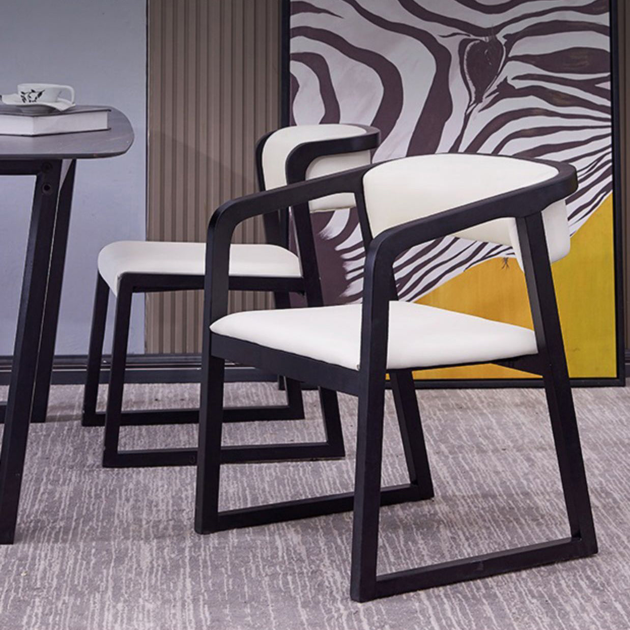 Contemporary Style Wood Side Dining Chairs Open Back Dining Side Chairs (Set of 2) Clearhalo ' kitchen&dining_furn' 'Dining Chairs' 'Dining Tables & Seating' 'dining_chair' 'furn' 'furn_dining_chair' 'Furniture' 'furniture_dining_chair' 'Kitchen & Dining Furniture' 'kitchen' 4103923