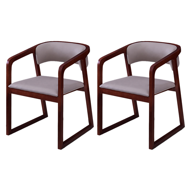 Contemporary Style Wood Side Dining Chairs Open Back Dining Side Chairs (Set of 2) Grey Clearhalo ' kitchen&dining_furn' 'Dining Chairs' 'Dining Tables & Seating' 'dining_chair' 'furn' 'furn_dining_chair' 'Furniture' 'furniture_dining_chair' 'Kitchen & Dining Furniture' 'kitchen' 4103925