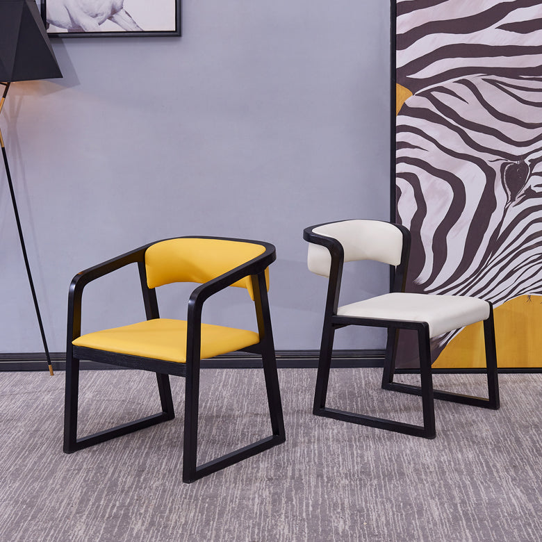 Contemporary Style Wood Side Dining Chairs Open Back Dining Side Chairs (Set of 2) Clearhalo ' kitchen&dining_furn' 'Dining Chairs' 'Dining Tables & Seating' 'dining_chair' 'furn' 'furn_dining_chair' 'Furniture' 'furniture_dining_chair' 'Kitchen & Dining Furniture' 'kitchen' 4103926