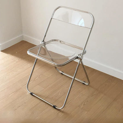 Industrial Style Plastic Dining Armless Chair Open Back Single Dining Side Chair Clear Clearhalo ' kitchen&dining_furn' 'Dining Chairs' 'Dining Tables & Seating' 'dining_chair' 'furn' 'furn_dining_chair' 'Furniture' 'furniture_dining_chair' 'Kitchen & Dining Furniture' 'kitchen' 4103942