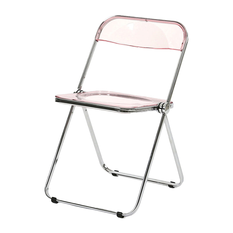 Industrial Style Plastic Dining Armless Chair Open Back Single Dining Side Chair Pink Clearhalo ' kitchen&dining_furn' 'Dining Chairs' 'Dining Tables & Seating' 'dining_chair' 'furn' 'furn_dining_chair' 'Furniture' 'furniture_dining_chair' 'Kitchen & Dining Furniture' 'kitchen' 4103944