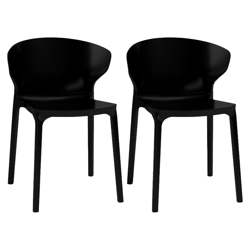 Nordic Glam Style Kitchen Dining Chairs Dining Stackable Armless Side Chairs Black 2 Piece Set Clearhalo ' kitchen&dining_furn' 'Dining Chairs' 'Dining Tables & Seating' 'dining_chair' 'furn' 'furn_dining_chair' 'Furniture' 'furniture_dining_chair' 'Kitchen & Dining Furniture' 'kitchen' 4104008