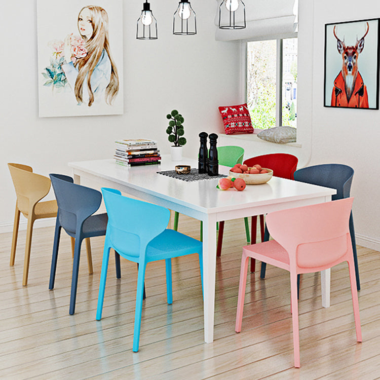 Nordic Glam Style Kitchen Dining Chairs Dining Stackable Armless Side Chairs Clearhalo ' kitchen&dining_furn' 'Dining Chairs' 'Dining Tables & Seating' 'dining_chair' 'furn' 'furn_dining_chair' 'Furniture' 'furniture_dining_chair' 'Kitchen & Dining Furniture' 'kitchen' 4104009